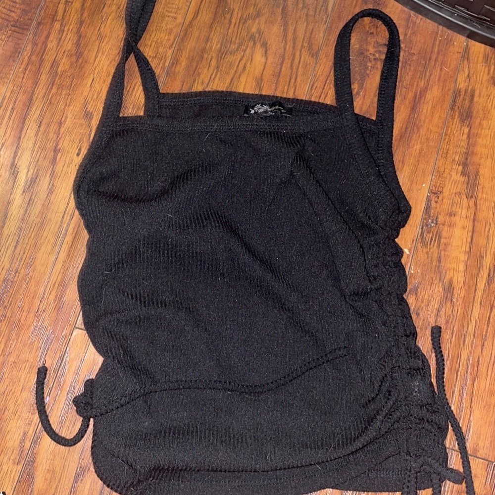 Black tight fitted tank top SMALL